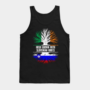 Irish Grown With Slovenian Roots Ireland Flag Tank Top